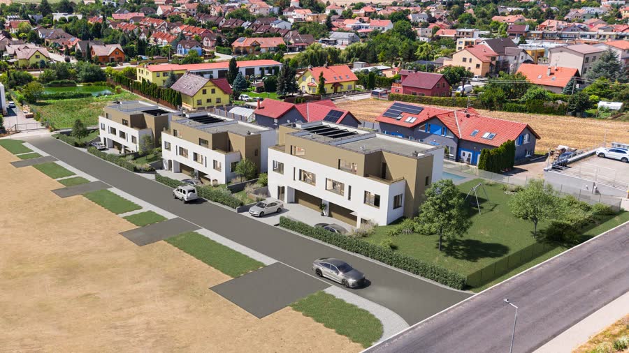 Rezidence Moravany — letecký pohled na rezidenci a okolí